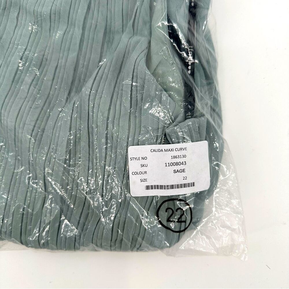 ASOS TFNC Calida Maxi Dress in sage Size US 18 - Picture 11 of 11